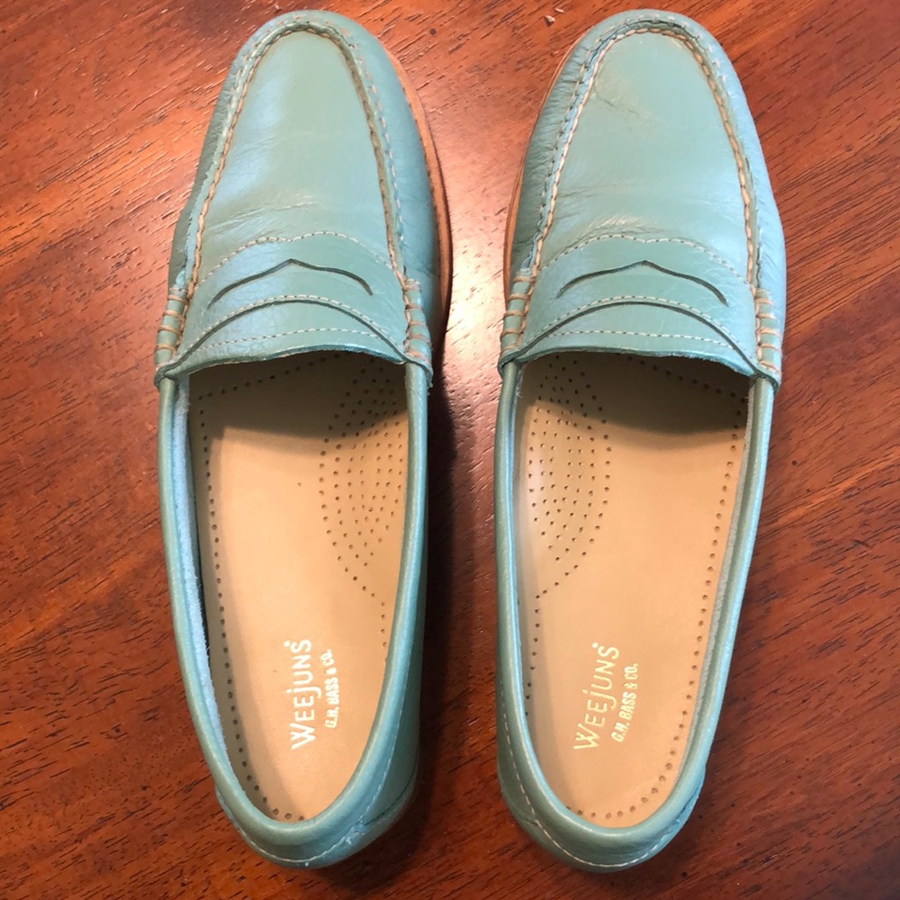 GH BASS Leather Weejuns Whitney Aquarius Loafers Size 6.5 - Picture 4 of 13